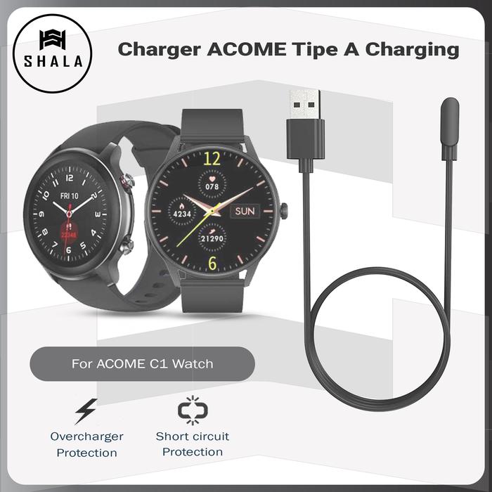 Kabel Charger ACOME C1 Smartwatch Tipe A Charging
