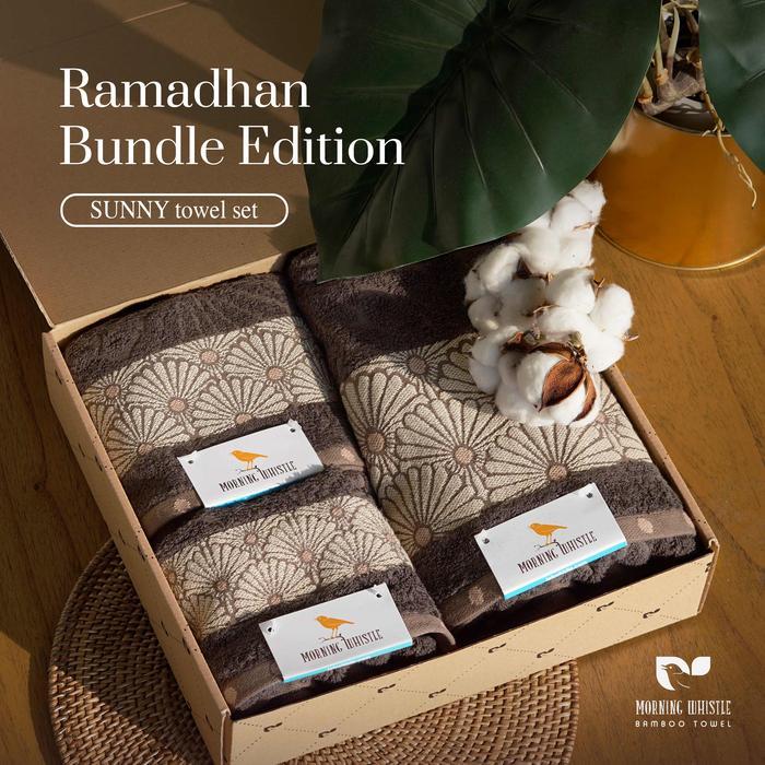 Handuk Morning Whistle Bamboo Towel - Sunny / Kado Paket Gift Souvenir Handuk Hadiah/ Handuk Bambu