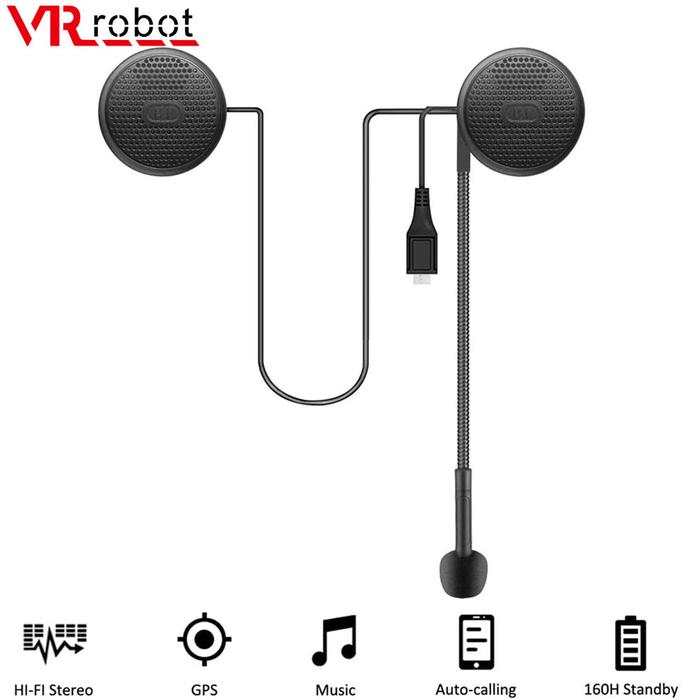 VR robot Ultra-thin Motorcycle Bluetooth Helmet Headset Wireless