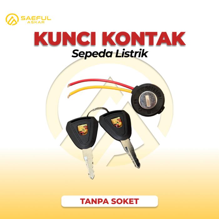 Kunci Kontak Sepeda Listrik Tanpa Soket 2 kabel dan 3 kabel Tersedia Ukuran - Saeful Askar Karawang