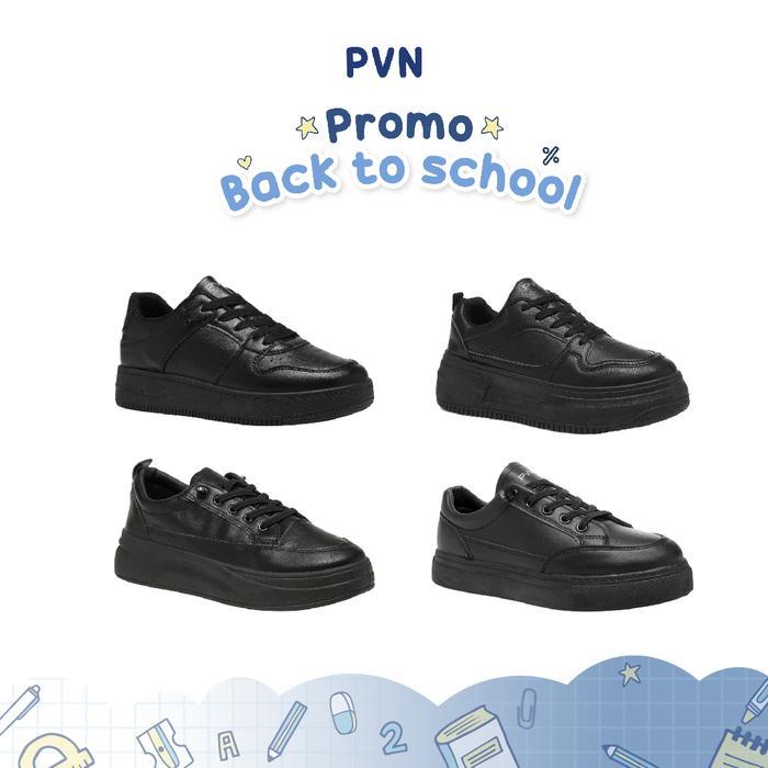 Pvn Heejin Back To School Sepatu Sekolah Hitam Classic Sneakers Ack 332
