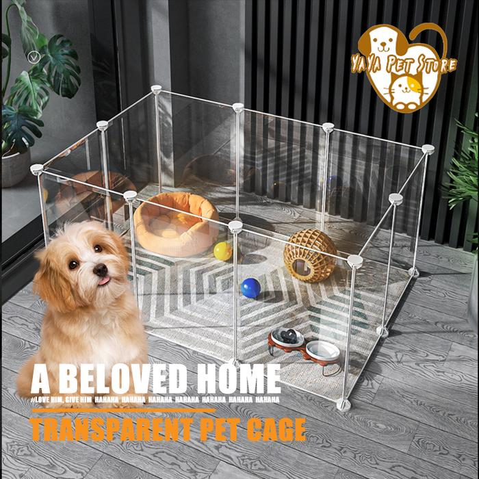 12pcs FullTransparent Kandang Kelinci 35*35CM DIY Kandang Hamster / Kandang Kucing Tingkat / Kandang