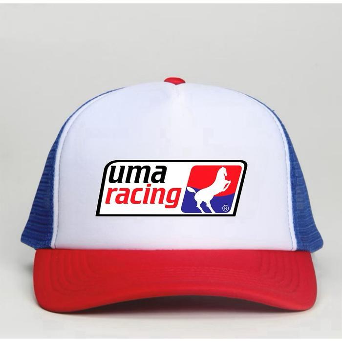Topi Trucker UMA Racing Original Style | Topi Jaring Pria Wanita Snapback Casual Racing Trendy Premi