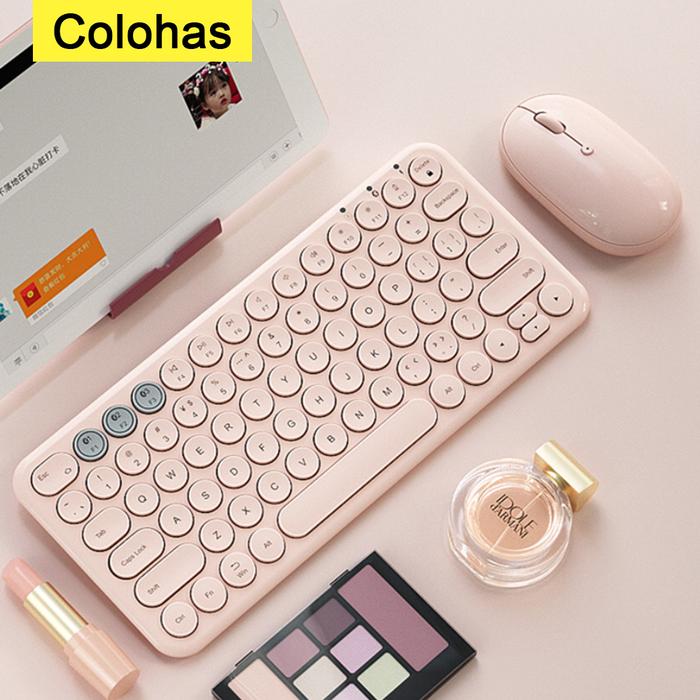 Rechargeable Bluetooth-compatible Keyboard Mouse Set For Tablet Phone