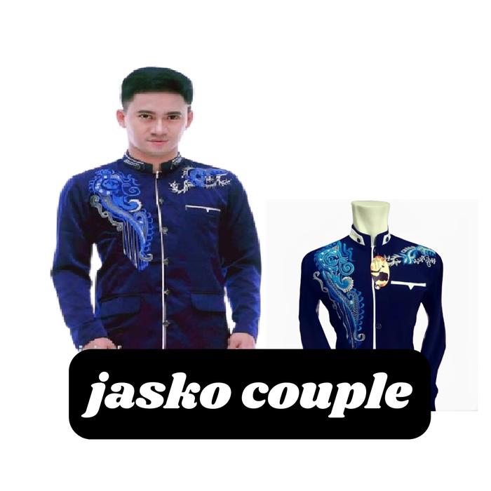 JASKO DEWASA DAN ANAK / JAS COUPLE AYAH ANAK / KOKO PASANGAN ANAK BAPAK / MOTIF LIS BORDIR / WARNA D