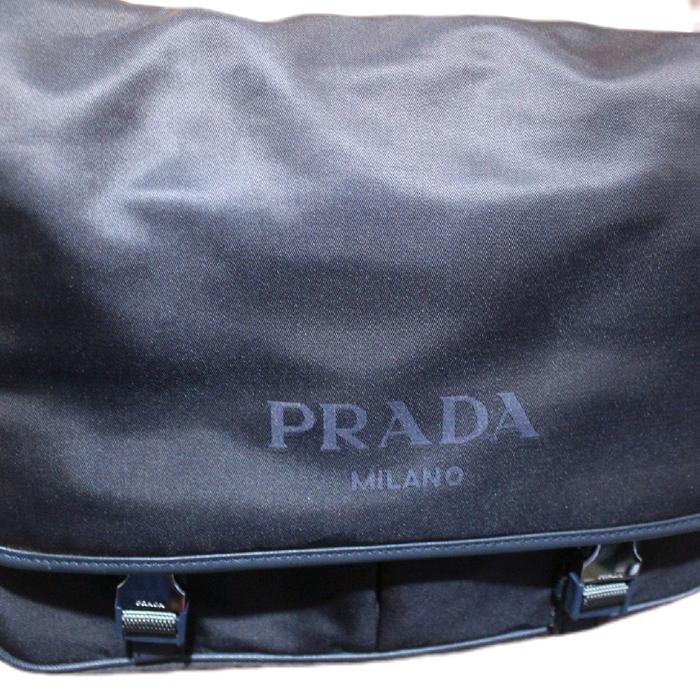 Tas Selempang Messenger Prada Nylon Mix Kulit Asli (Preloved)
