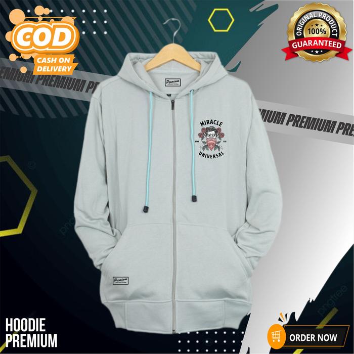 zipper pria wanita terlaris 2024 jaket sweter resleting warna hijau mint list miracle universal terb