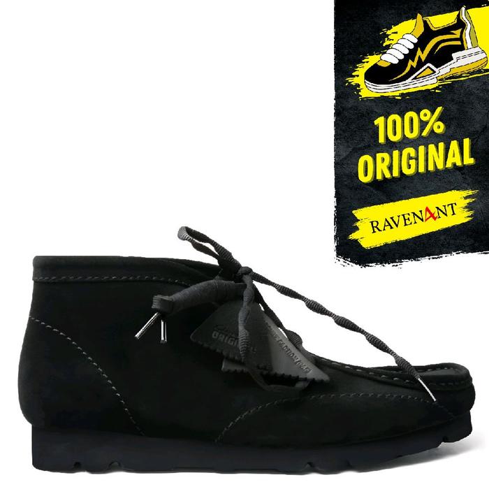 CLARKS x PAF Wallabee Boot Black ORIGINAL - Sepatu Boot Sneakers Pria