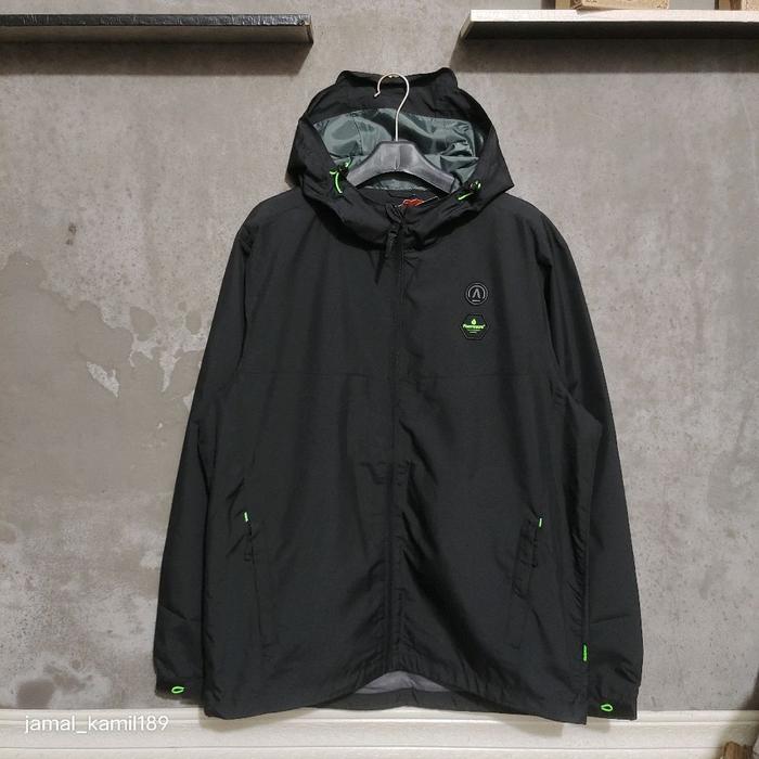 JACKET OUTDOOR BLOODS ACTV MILKKE BLACK ORIGINAL.!! Sport Jaket Parasut Pria Navy