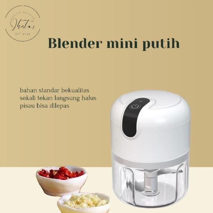 blender food processor grinder blender elektrik serbaguna Pisau Portable-blender putih