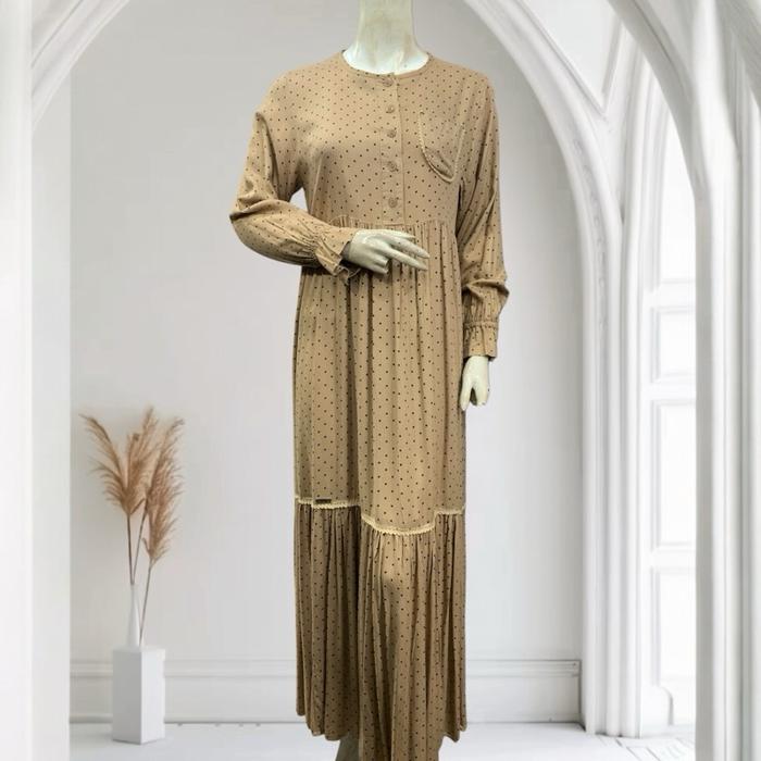Gamis rayon salvina.ys motif cesual dan nyaman