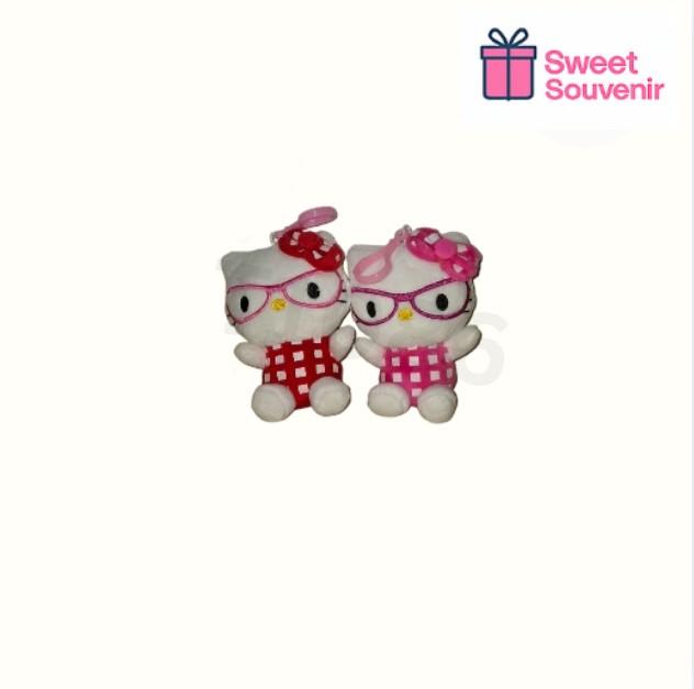 Cuci Gudang Terbatas! Boneka Hello Kitty Kecil Gantung Aksesoris Tas Pink Plastik