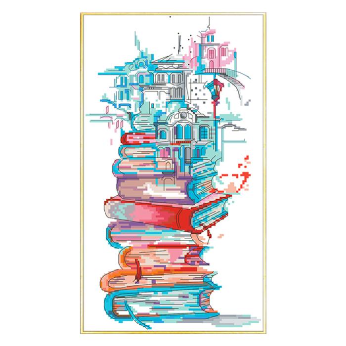 The City In The Book Cross Stitch Patterns Kits Not Printed Fabric