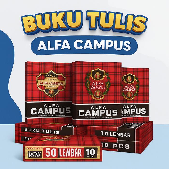 Buku Tulis Campus 50 Lembar 1 Pack Isi 10 Pcs