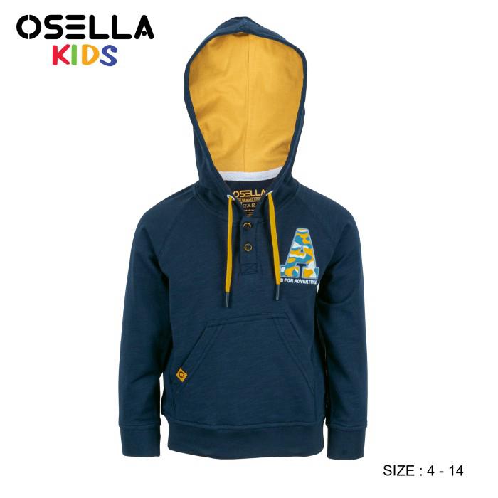 Osella Kids Regular Kangaroo Hoodie In Navy 2211400159 | Hoodie Anak Laki Laki