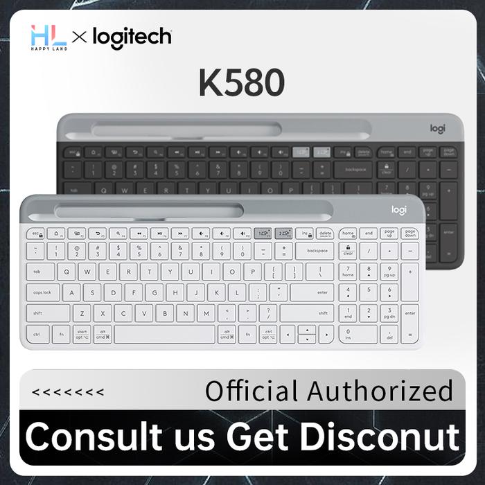 Original Logitech K580 Wireless Bluetooth Keyboard Silent Ultra-thin