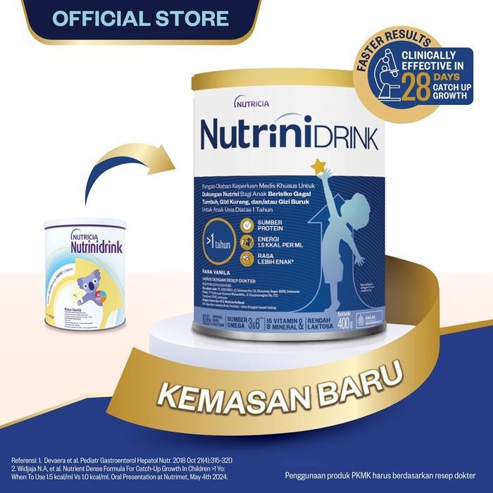 Nutrinidrink Powder 400 g - Susu Bubuk Formula Pertumbuhan 1-12 Tahun