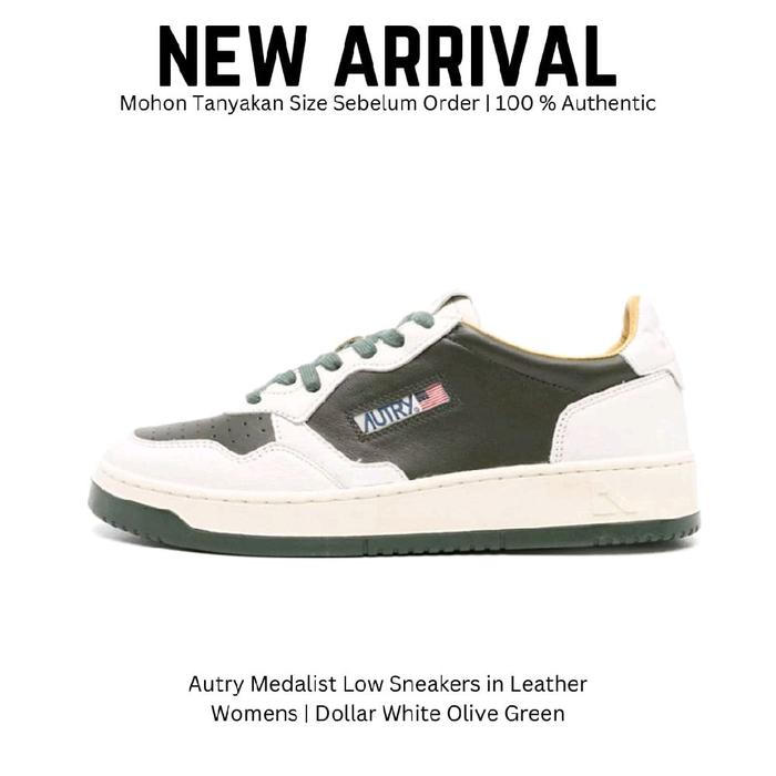 Autry Medalist Low in Leather Sepatu Sneakers Wanita Original 100 %