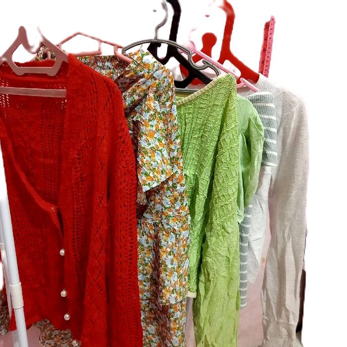 Baju Atasan Kaos Cewek Wanita Batak Toba Merah Panjang Pendek - Dress, Batik