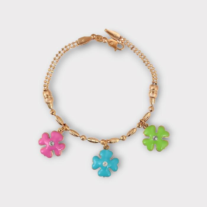 Gelang/Bracelet Defede Beads And Benih Padi Bunga Cantik Anti Karat Anti Alergi