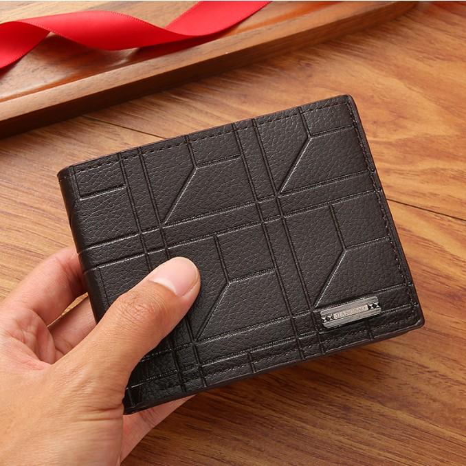 T♫7G D1911 DOMPET PRIA LIPAT MEN FASHION LETTER WALLET P☛X6