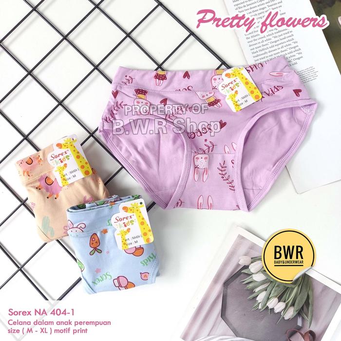 [ 6pc ] CD Sorex Anak NA 404 - 1 / Celana Dalam Anak Remaja Perempuan na404 Super Soft - Bwr