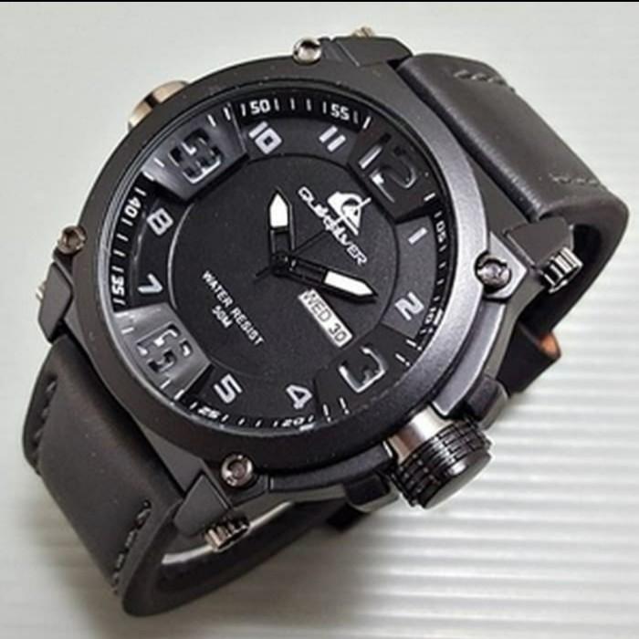 PROMO - JAM TANGAN PRIA QUICKSILVER LEATHER SURF QUICKSILVER KULIT