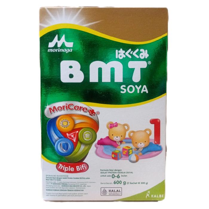 MORINAGA BMT SOYA 1 600G - SUSU FORMULA BAYI DENGAN ISOLAT PROTEIN KEDELAI UNTUK USIA 0-6 BULAN 600G