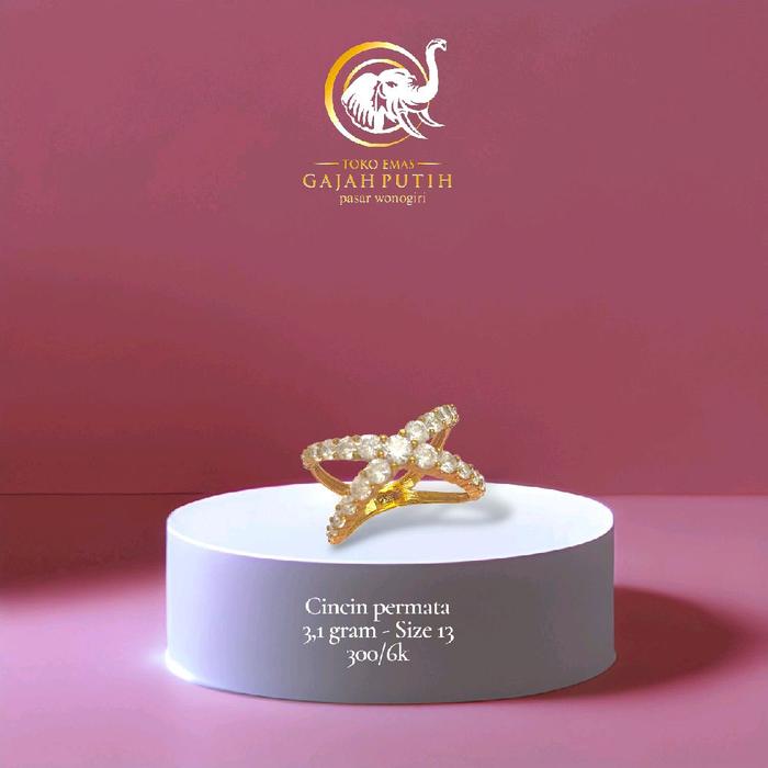Cincin emas permata 3,1 gram