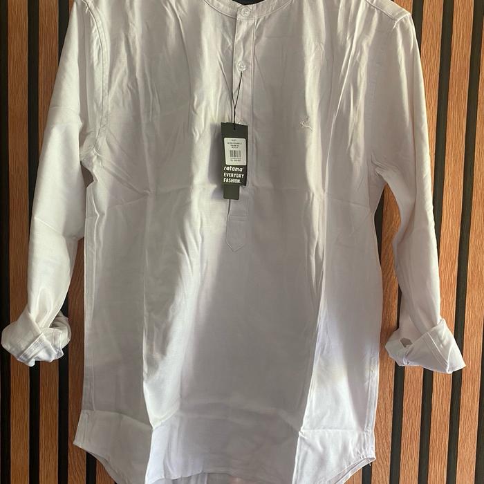 Kemeja Semi Koko Retama Original Lengan Panjang Bordir