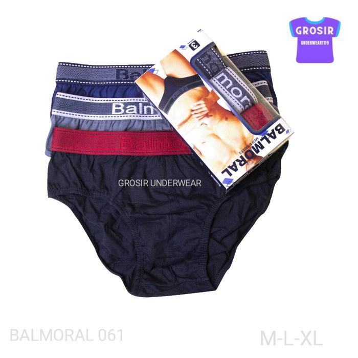Balmoral Celana Dalam Pria Dewasa Bal A061 Isi 3 Pcs Bahan Katun