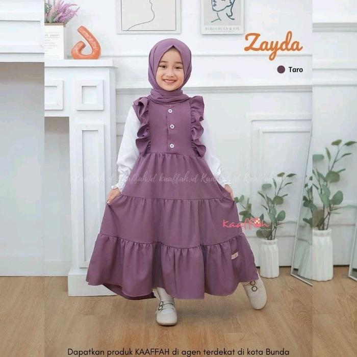 Zayda/Gamis Anak/Gamis Korea Anak/Gamis Anak Set