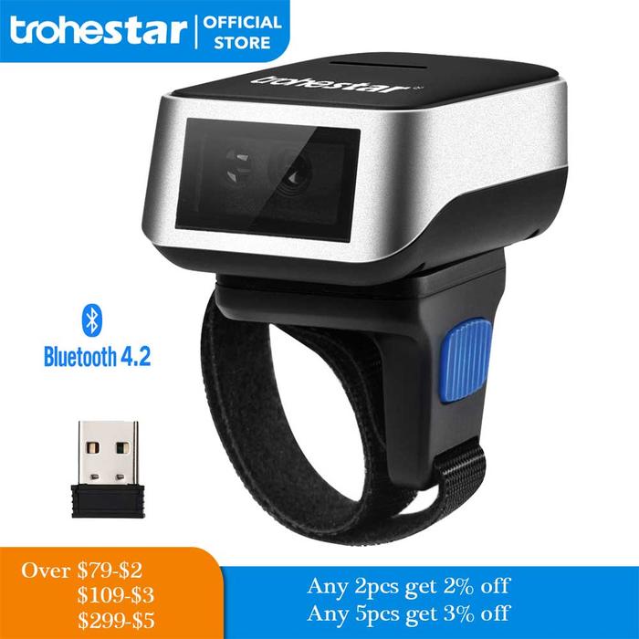 Barcode Scanner Wireless QR Bar Code Scanner Portable 1D 2D BarCode