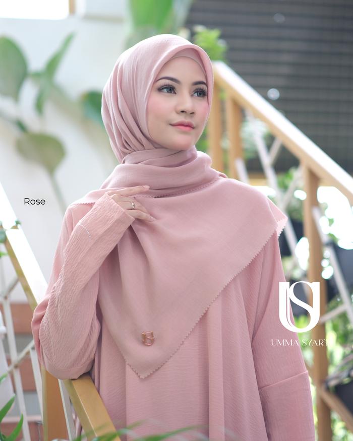 Jilbab Persegi Umma Syari Voal Kerudung Square 125x125cm - Empat, Muslim