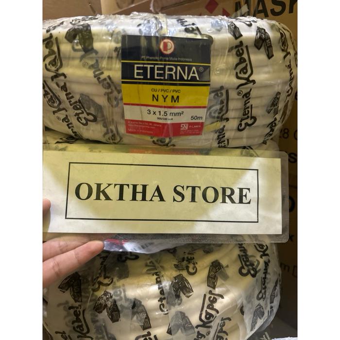Kabel ETERNA NYM 3x1,5 mm 50 Meter Kabel Tunggal