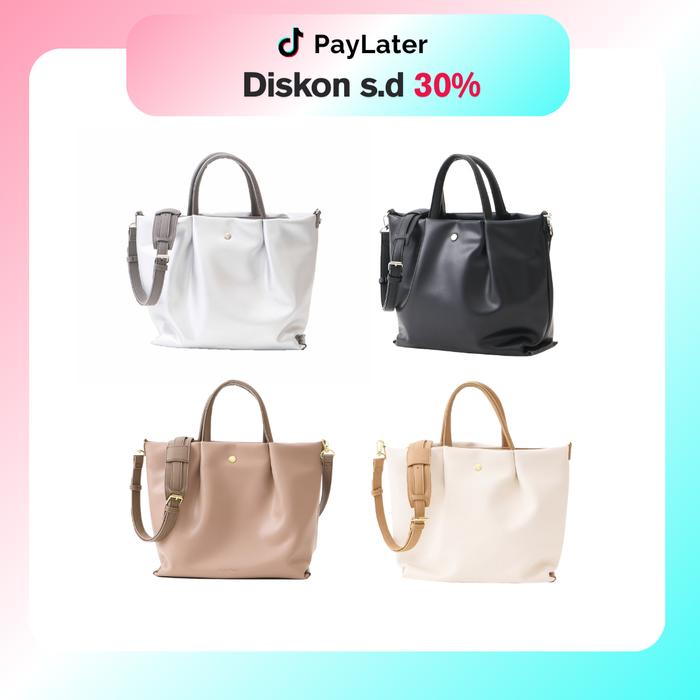 Legato Largo Synthetic Leather Nylon Shoulder Bag Wanita Jastipan.th