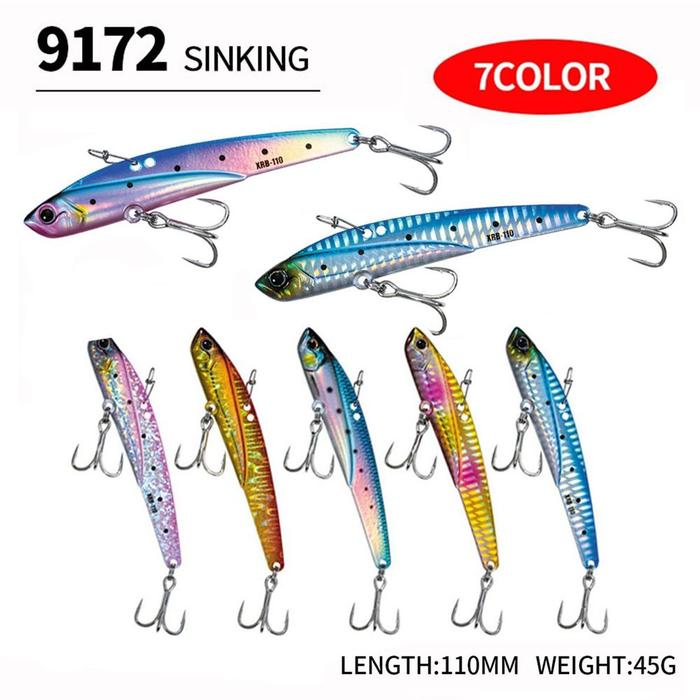 Terlaris, 45G/110Mm Alat Pancing Logam Mini VIB Umpan Pancing Pin