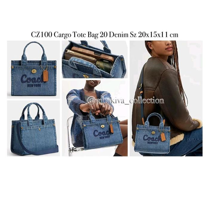 CZ100 Cargo Tote Bag 20 Denim
