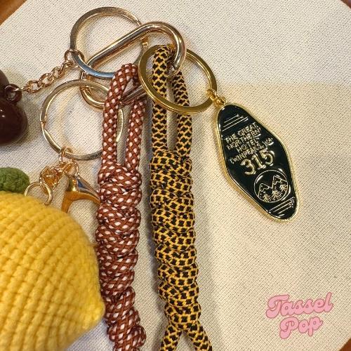 Terlaris Tassel Pop Bag Charm Lucu Premium Lemon Crochet Series Gantungan Tas Rajut Unik Aesthetic H