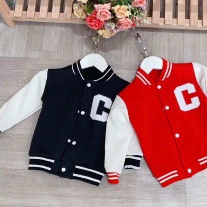 Varsity Baseball Anak Unisex (1 th - 18 th) Logo C Inisial Nama (CUSTOM HURUF/INISIAL) 1 2 3 4 5 6 7