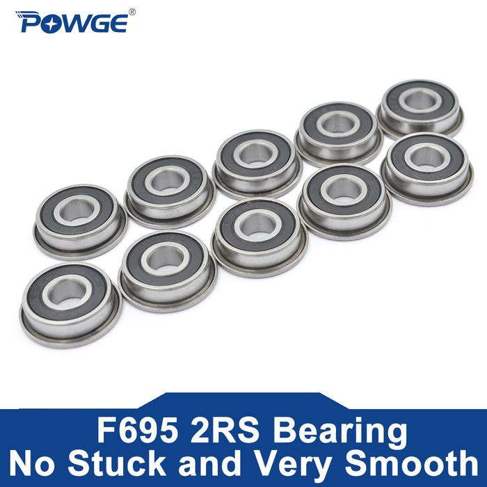 POWGE VORON F695-2RS Bearing 5*13*4 mm ABEC-7 Flanged Miniature F695