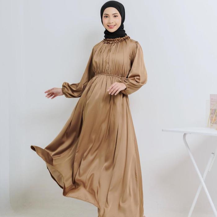 CAYLIN | Estrella Dress | Dress Muslim Wanita (Gamis Basic Silk Nyaman Simple)