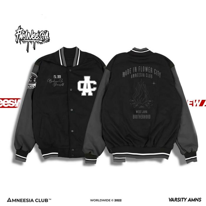 AMNEESIA • JAKET VARSITY BORDIR ORIGINAL AMNEESIA x BRAVE EFFECT UNISEX