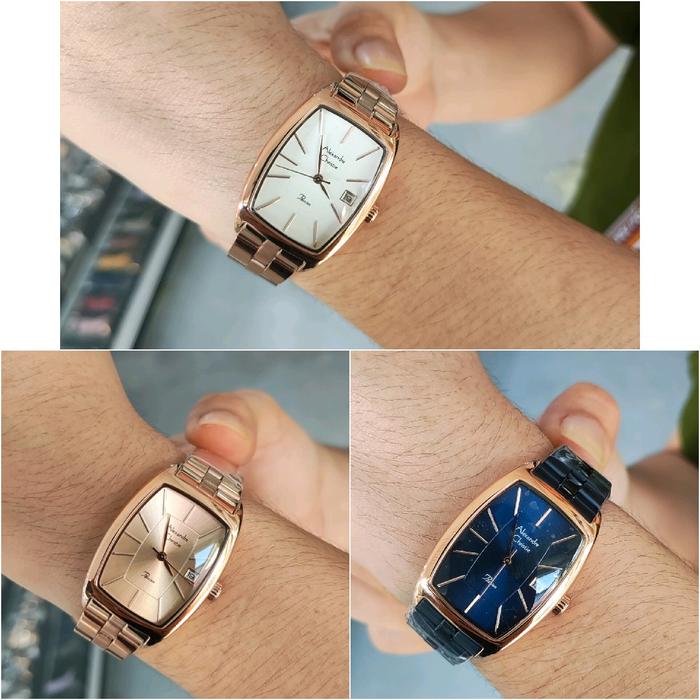 Jam Tangan Wanita Alexandre Christie 2961 Analog Petak Lonjong Bergaransi Tahan Air - Watches