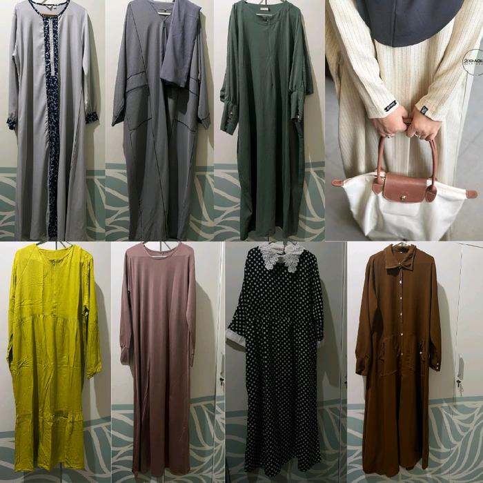 Preloved Abaya Khadijah Levezein Saudi Brand no Brand dengan Pilihan Warna dan Desain Elegan untuk K
