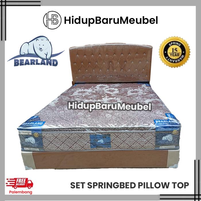 Springbed BEARLAND pillowtop Olympic / kasur full set lapisan spring bed / promo tempat tidur tebal