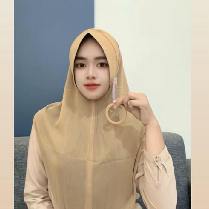 684 Jilbab Doa Ibu Hoodie Bobal Free Gesper Ceruty Babydoll/Hijab Doi Ceruty 2 Layer bolak balik ORI