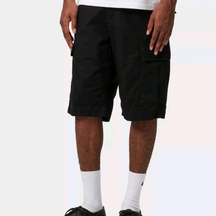 CARHARTT PANT - REGULAR CARGO SHORT - BLACK - 100% ORIGINAL
