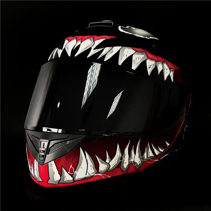 FDK Motorcycle Full Face Helmet Rapid Street Helmet Unisex Adult Cool