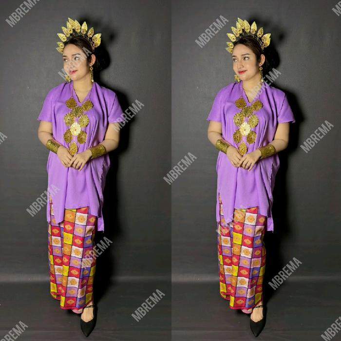 Baju Bodo Adat Bugis Makassar Sulawesi Model Tokko Segiempat Klasik Organza Seragam Kondangan Remaja
